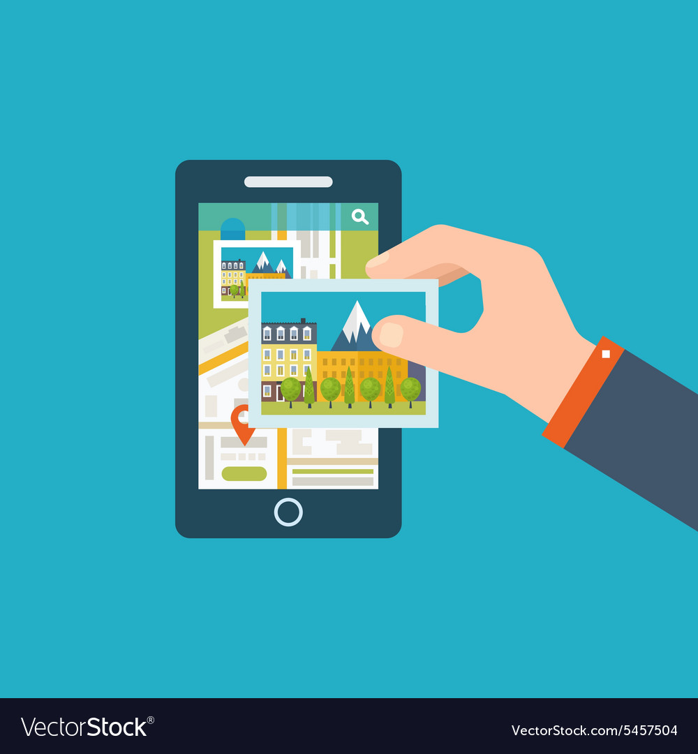 Mobile gps navigation on phone with map