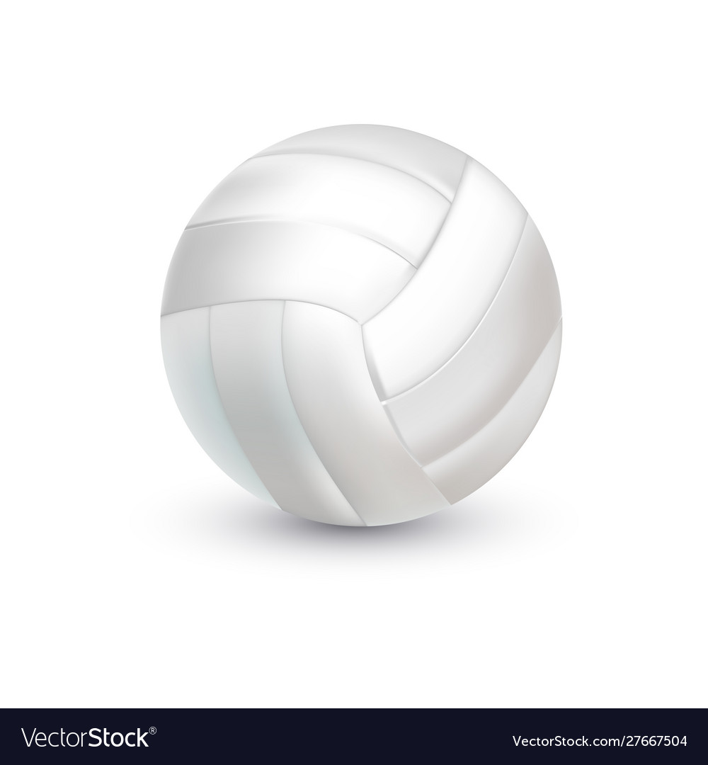 Realistic White Volleyball