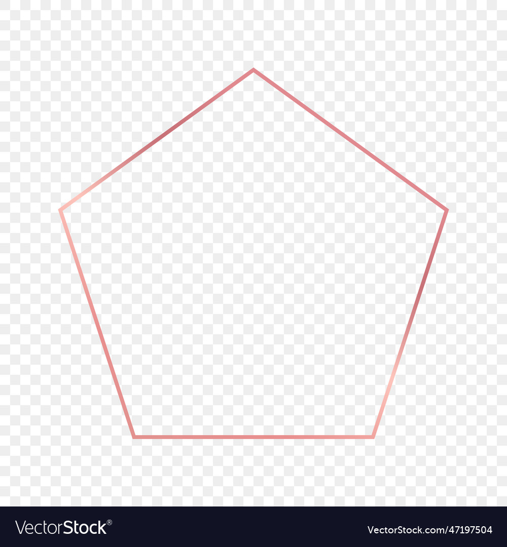 Roségold leuchtend Pentagon Form Rahmen vector image Roségold leuchtend Pentagon Form Rahmen