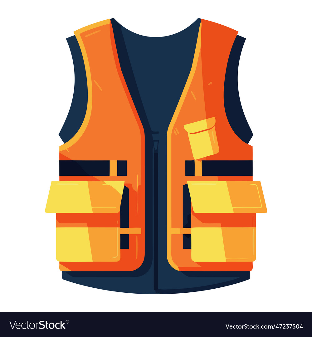 Safe lifeguard uniform orange icon Royalty Free Vector Image