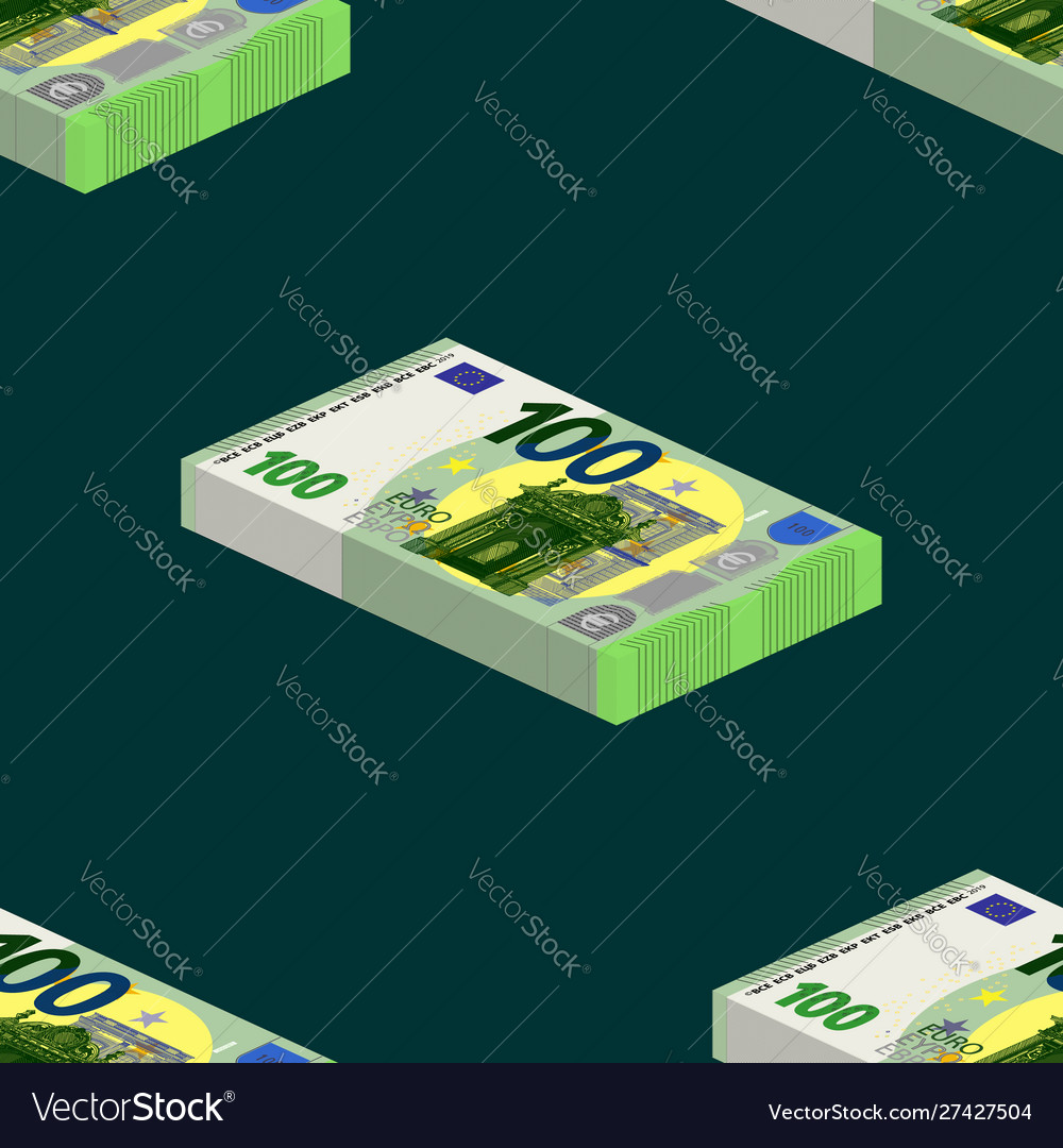 Seamless pattern symmetric bundles banknotes 100