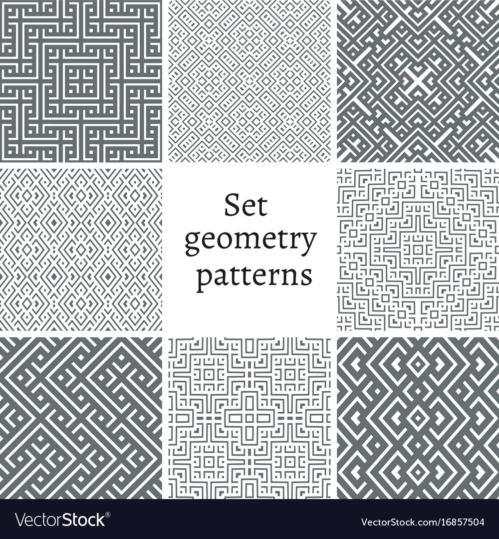 Set of ornamental patterns for backgrounds