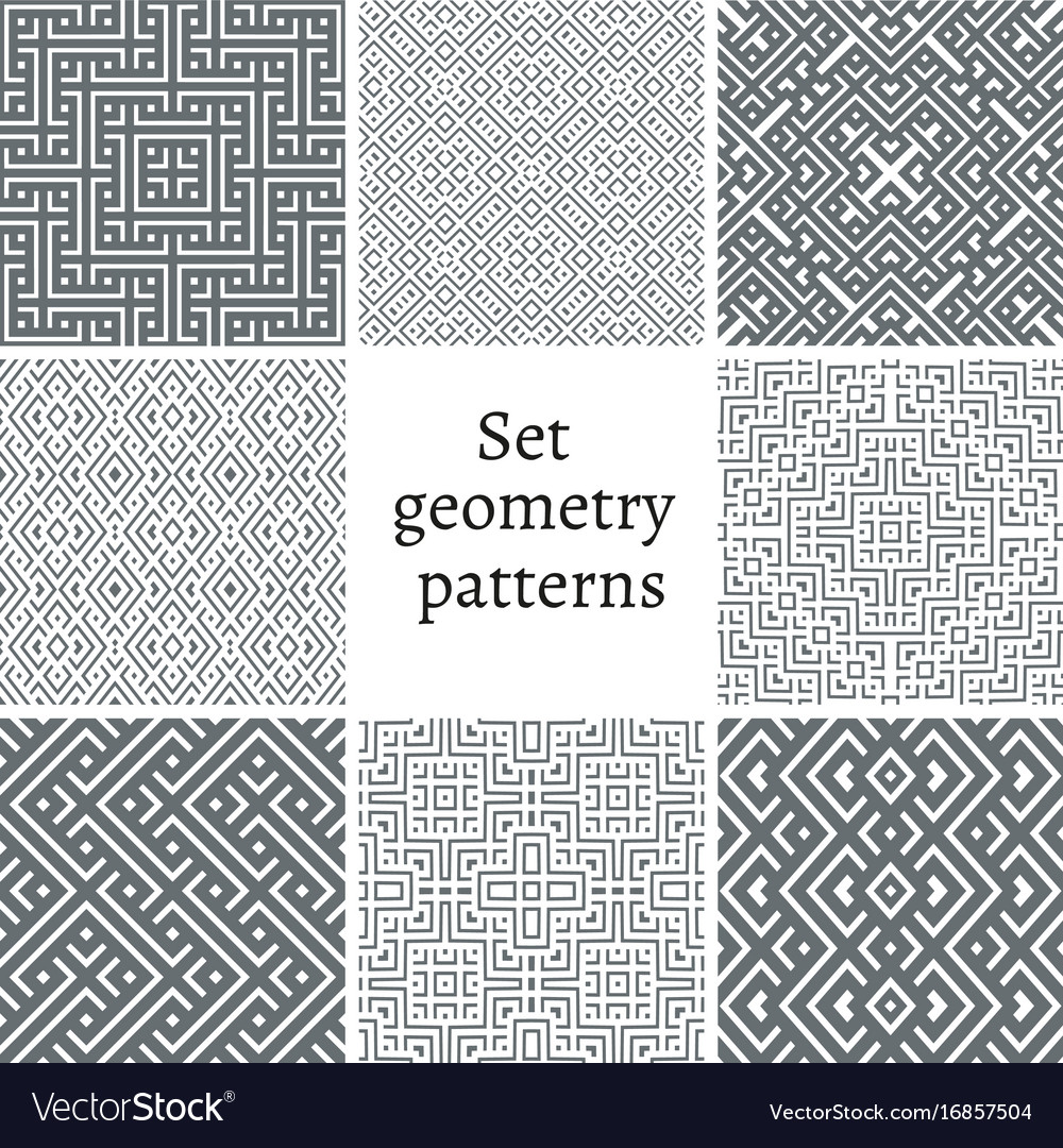 Set of ornamental patterns for backgrounds