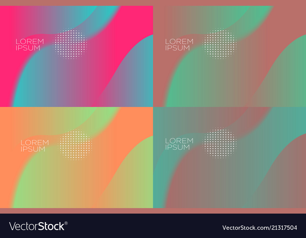 Smooth abstract colorful backgrounds set - eps10