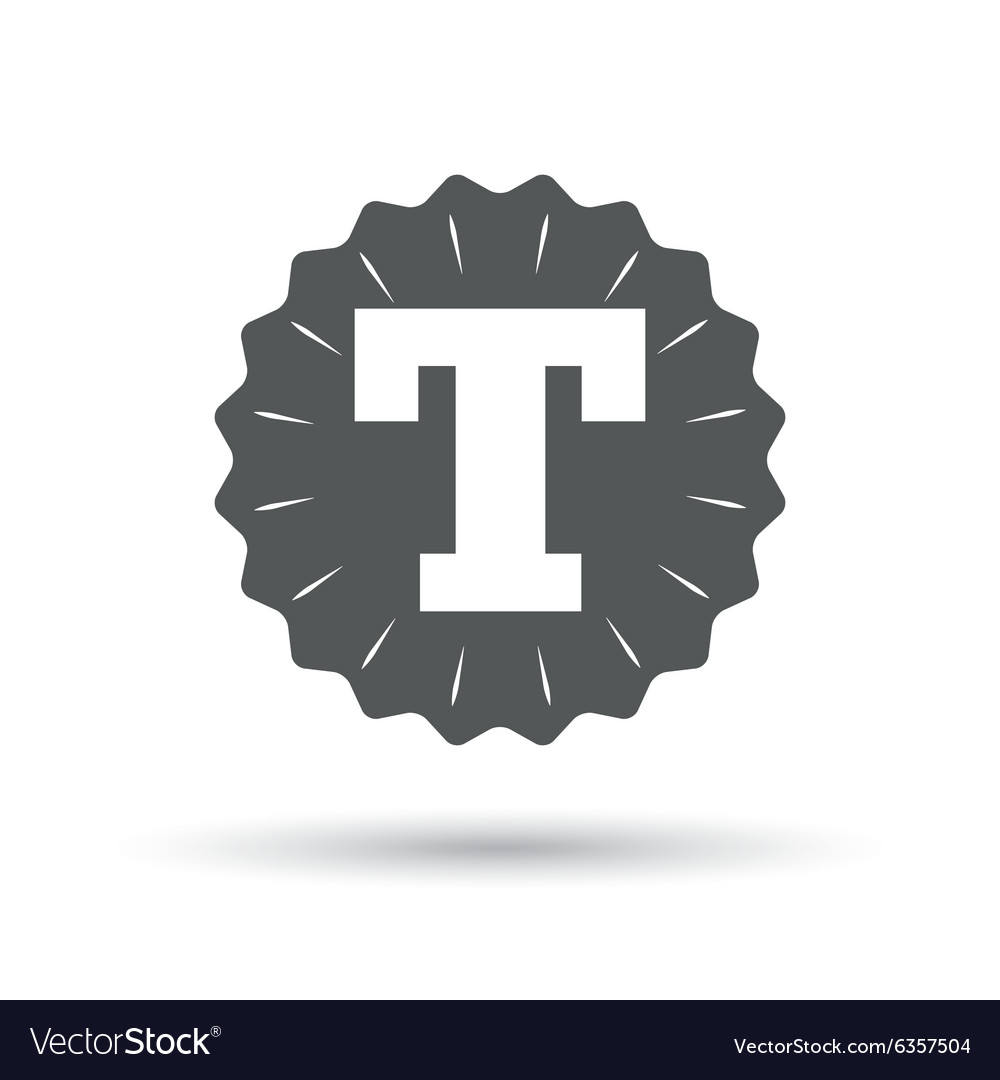 Text edit sign icon letter t button