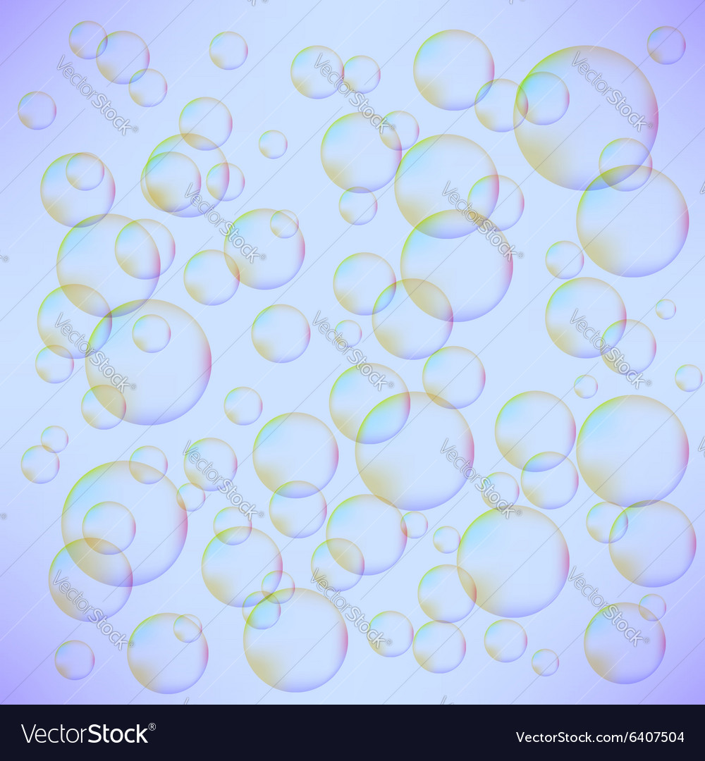 Transparent colorful foam bubbles