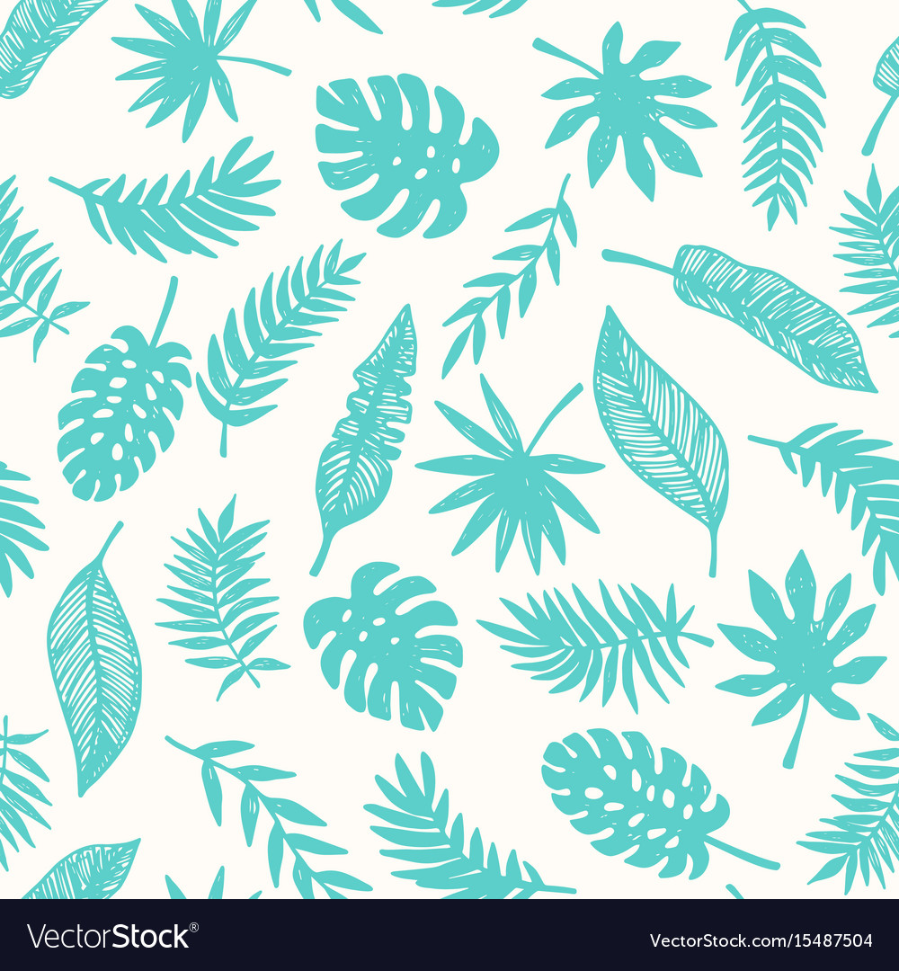 Tropical Leaf Seamless Pattern