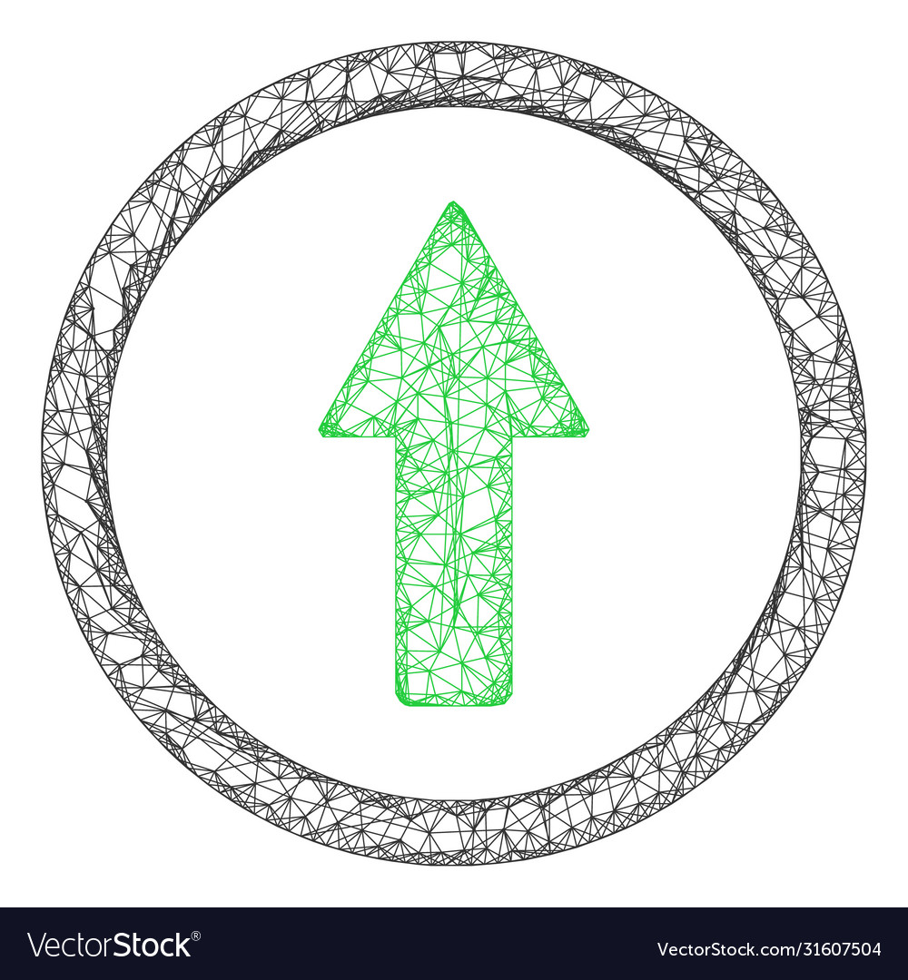 Web net rounded up arrow icon vector image Web net rounded up arrow icon