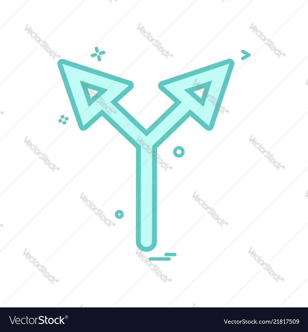Arrow up two way icon design