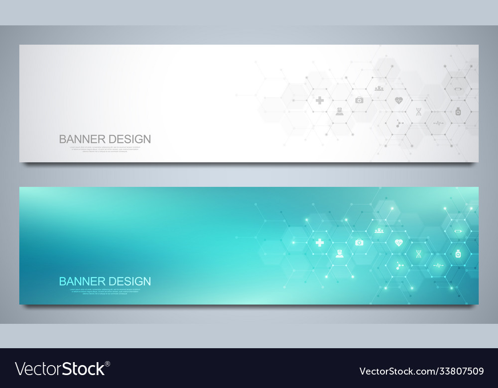 Banners design template for healthcare and medical