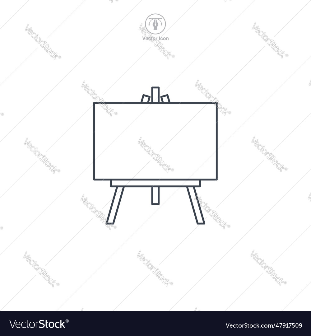 Easel icon symbol isolated on white background