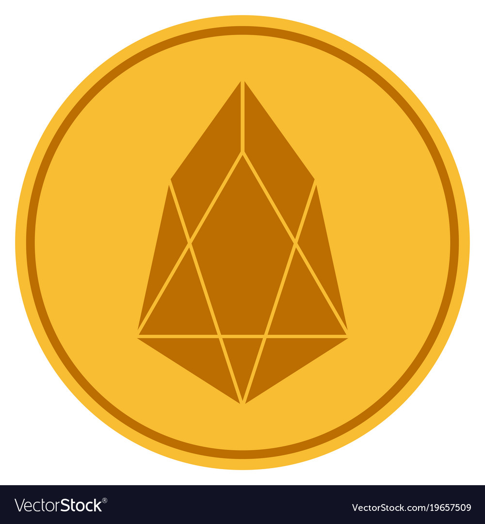 Eos currency gold coin