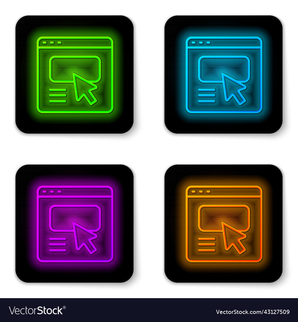 Glowing neon line ui or ux design icon isolated