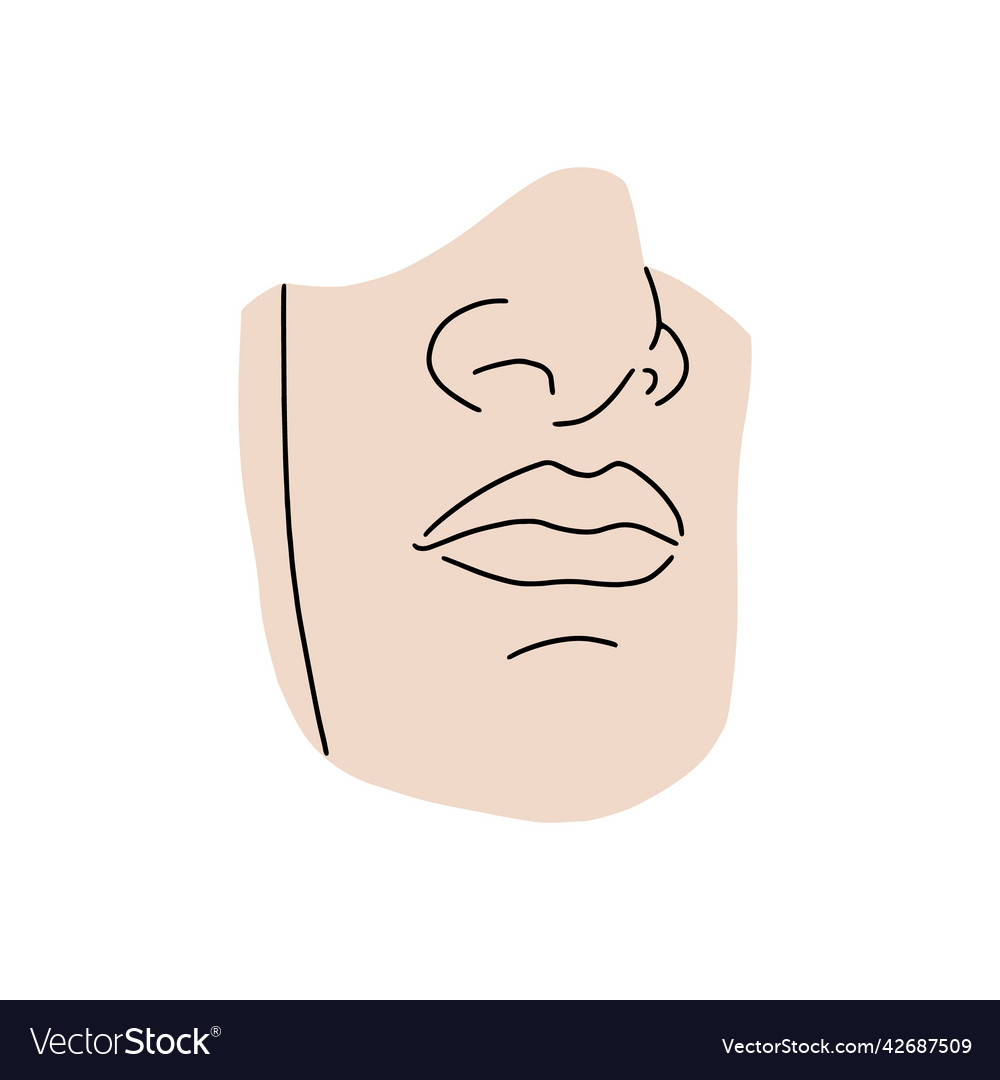 Greek face statue fragment ancient sculpture Vector Image