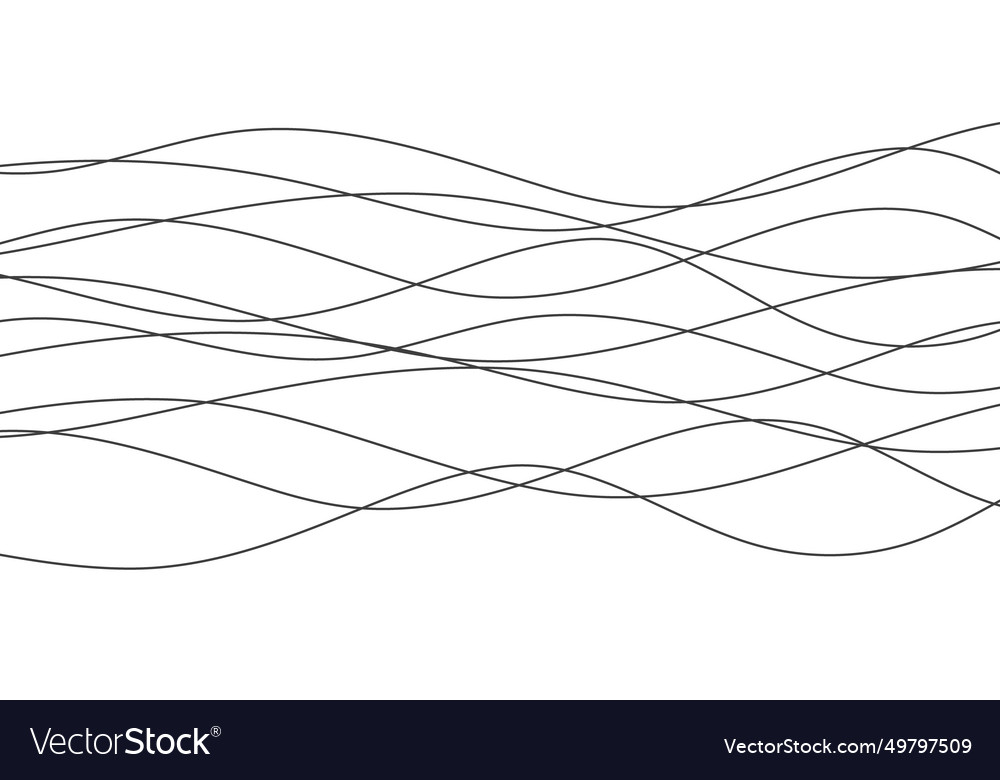 Hand drawn lines abstract pattern wave simple