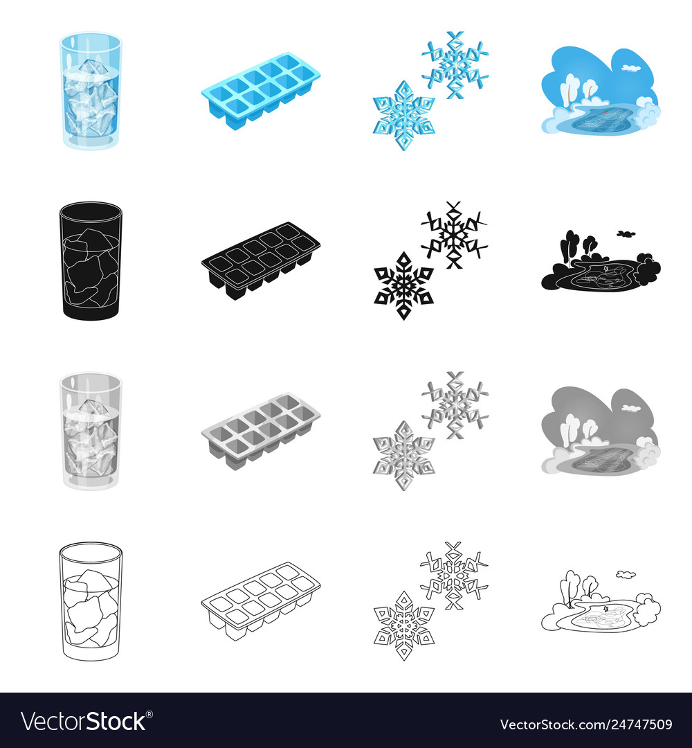 Isolated object texture and frozen icon vector image Isolated object texture and frozen icon