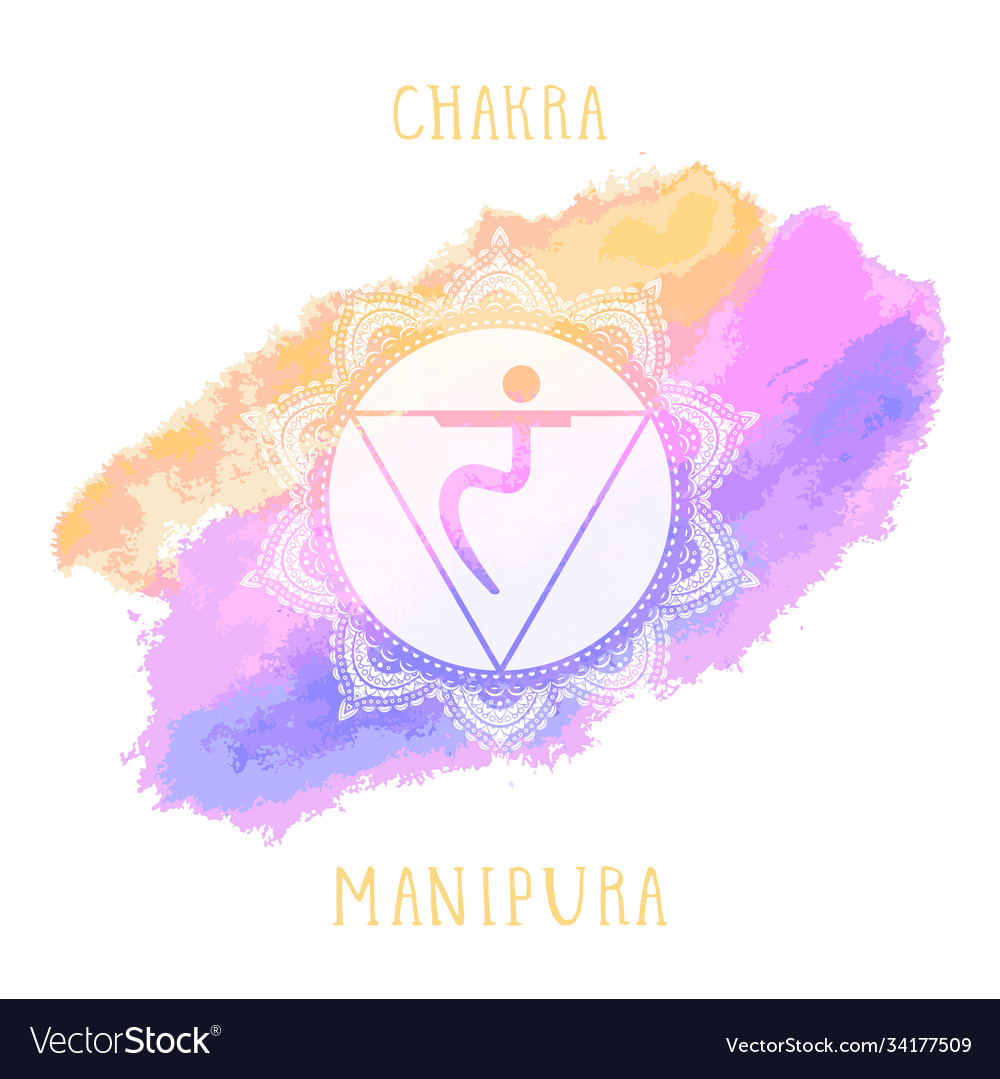 Manipura - solar plexus chakra vector image Manipura - solar plexus chakra