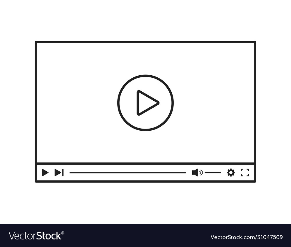 Media video player in linear style isolated