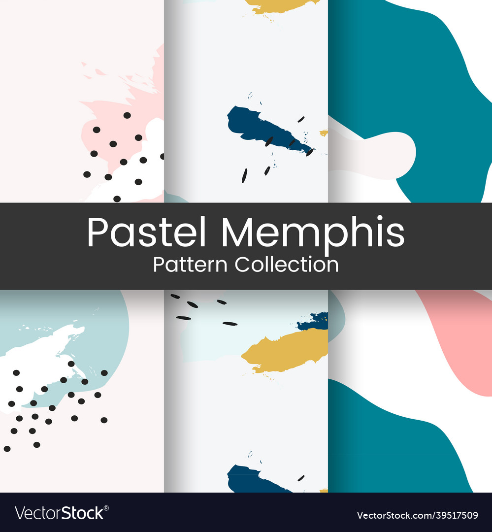 Pastel memphis pattern design