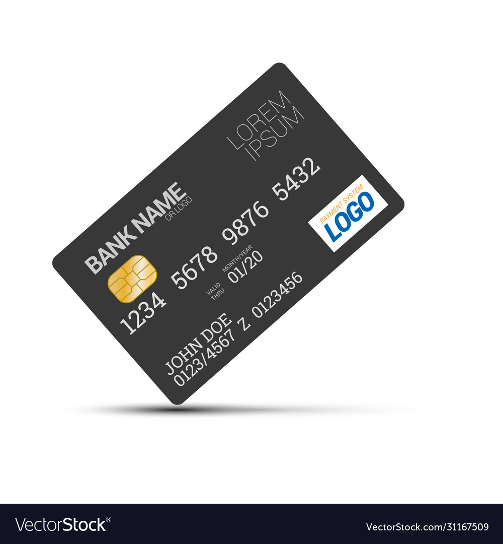 Plastic card template Royalty Free Vector Image