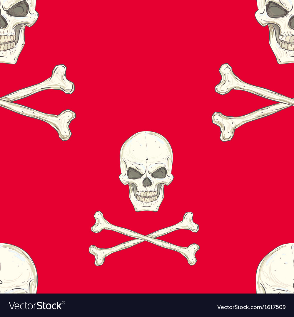 Seamless pattern with skulls
