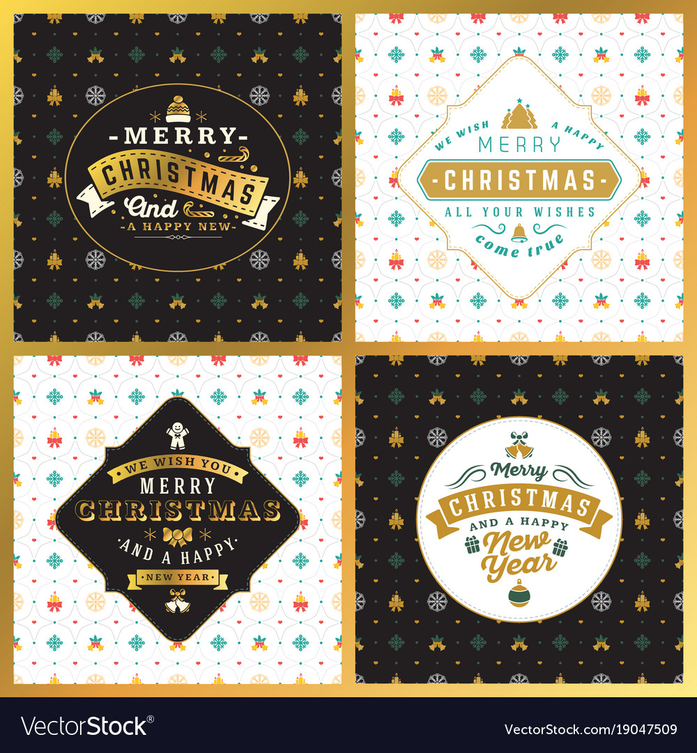 Set of vintage christmas greeting cards