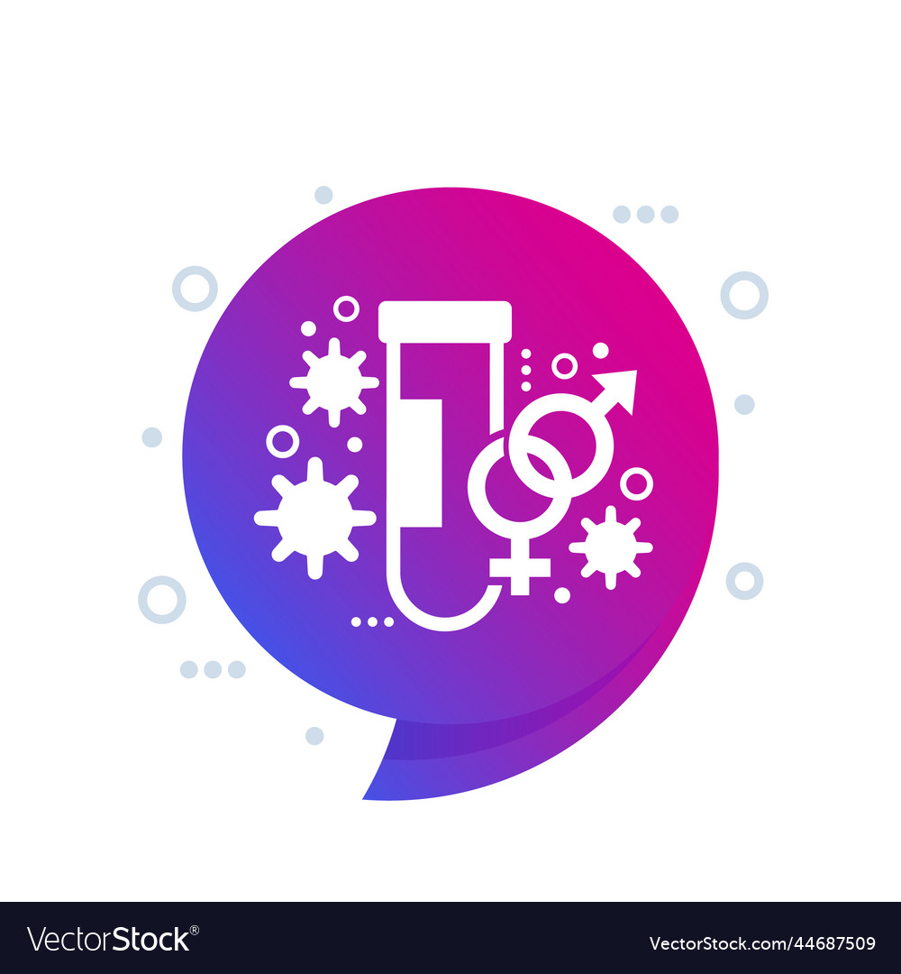 Std testing icon with a test-tube