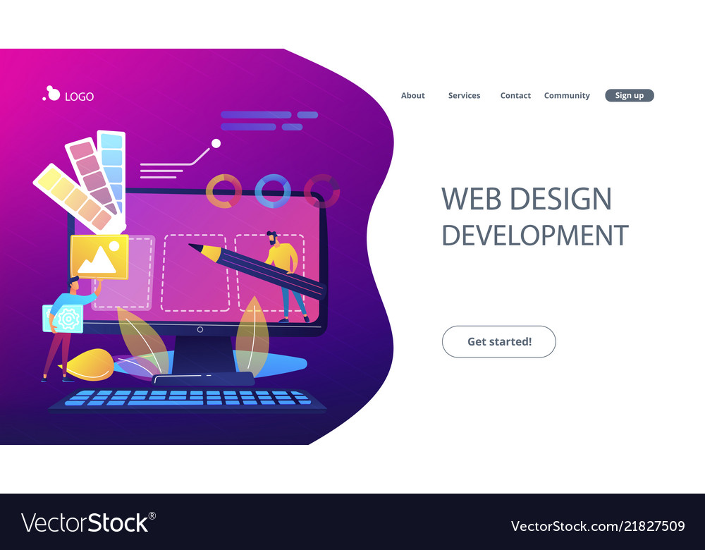 Web design development concept