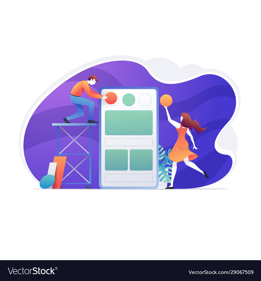 Web mobile application user design internet Vector Image Web mobile application user design internet