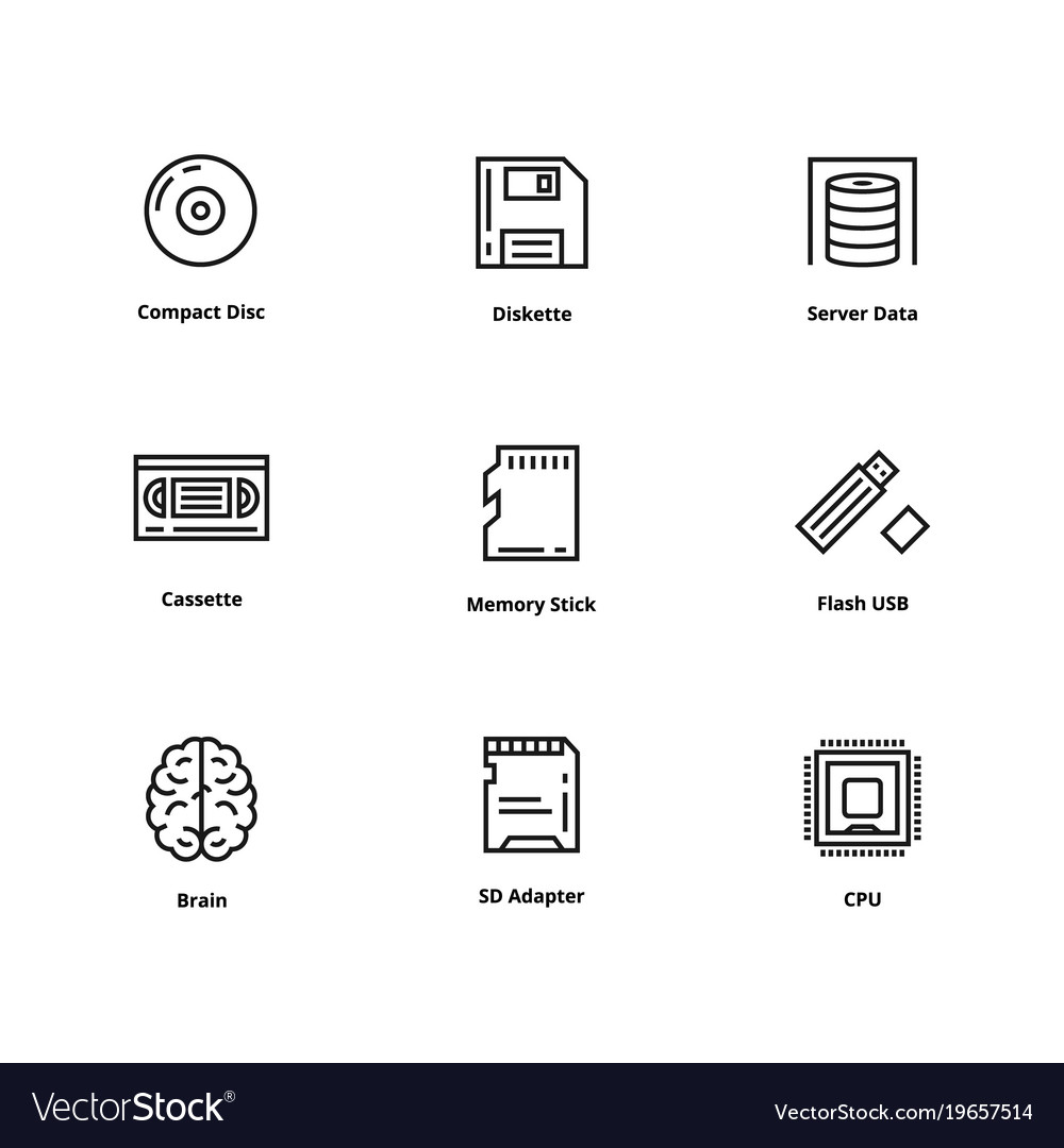 9 memory line icons