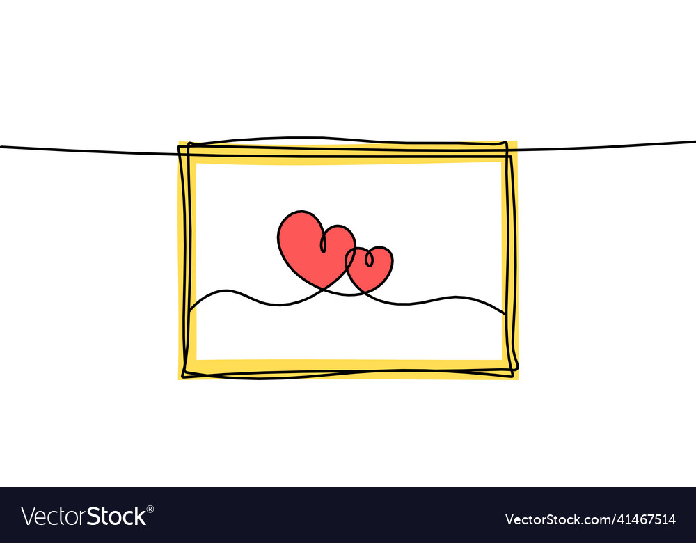 Abstract color frame for picture with hearts Vector Image Abstract color frame for picture with hearts