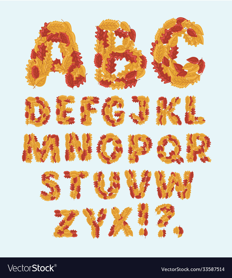 Autumn leaves font