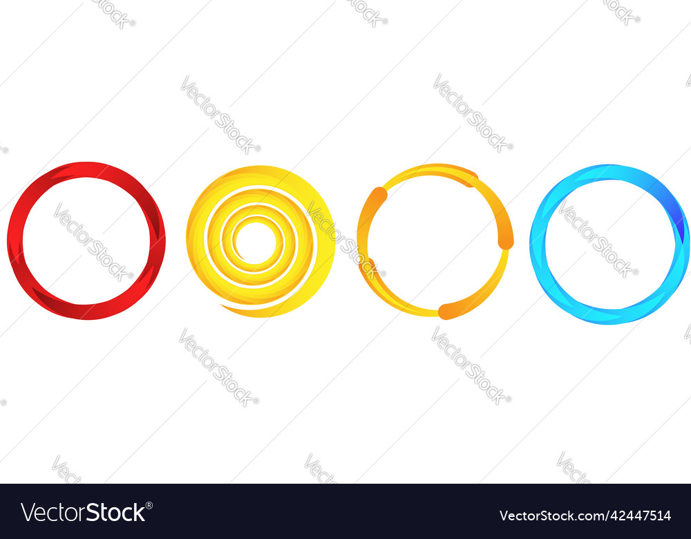 Circular spiral swirl and twirl element