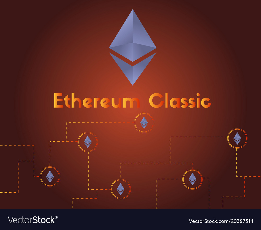 Ethereum classic technology blockchain background
