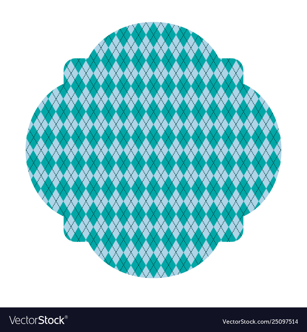Frame with geometric textile pattern Vector Image Frame with geometric textile pattern