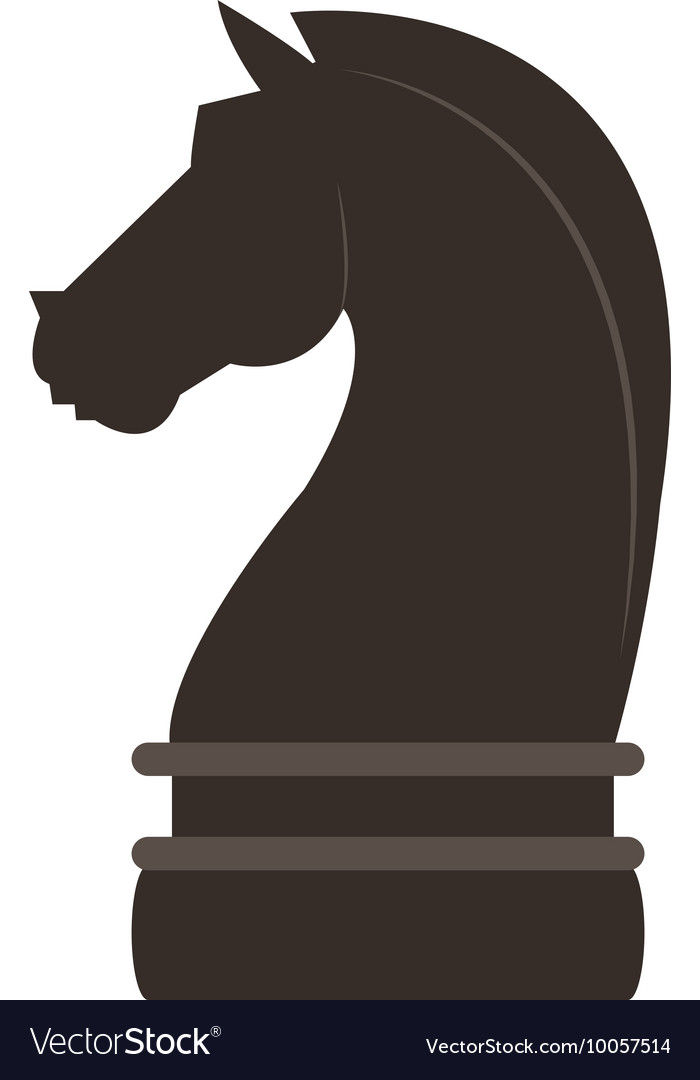 Horse piece chess isolated icon Royalty Free Vector Image