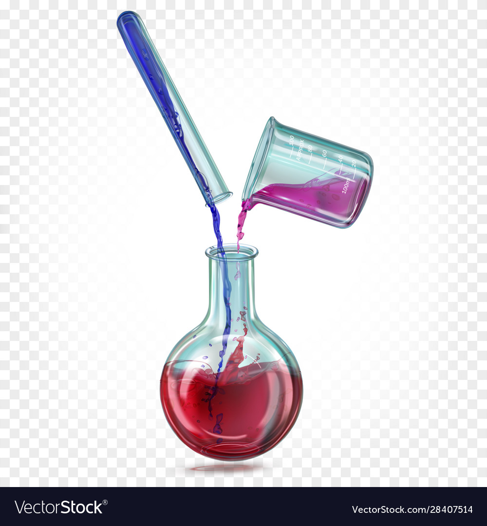 Laboratory glass flask test tube and n hemical Vector Image