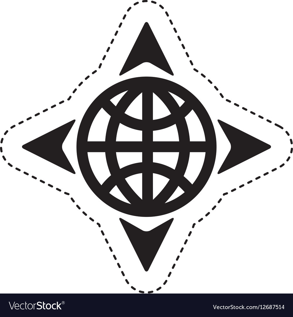 Planet with arrows icon