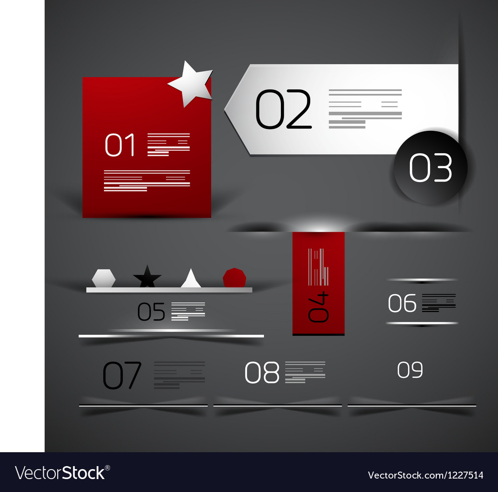 Set of web box shadows and dividers
