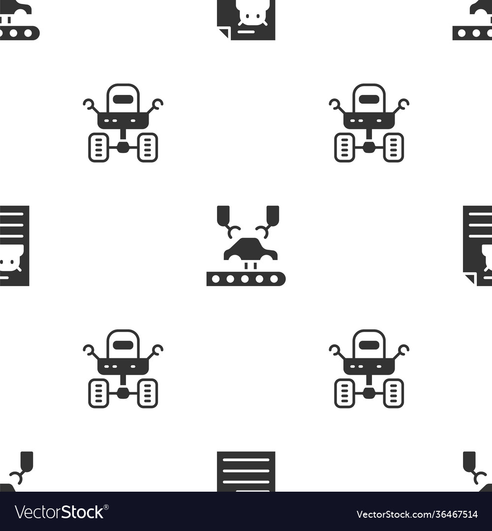 Set technical specification robotic robot arm vector image Set technical specification robotic robot arm