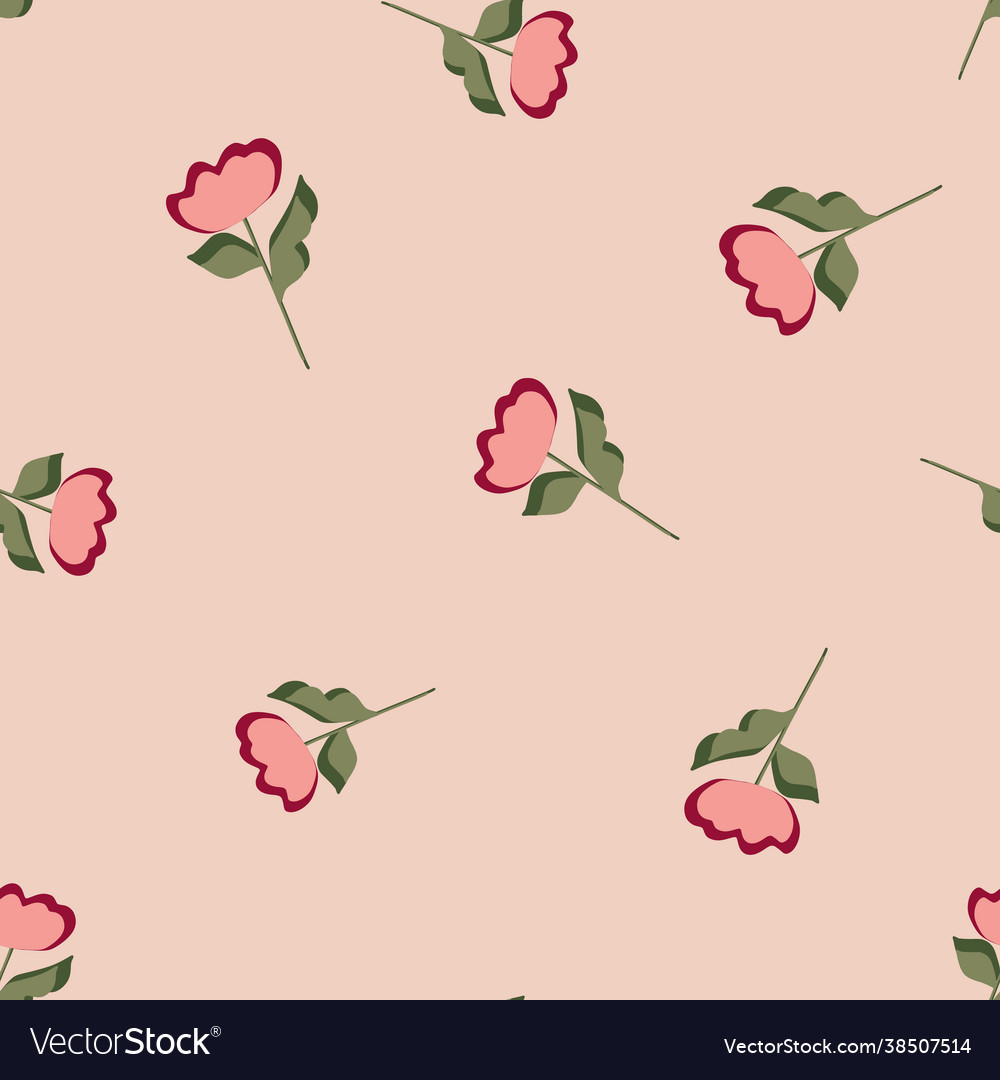 Summer style seamless pattern with pink random Vector Image Summer style seamless pattern with pink random