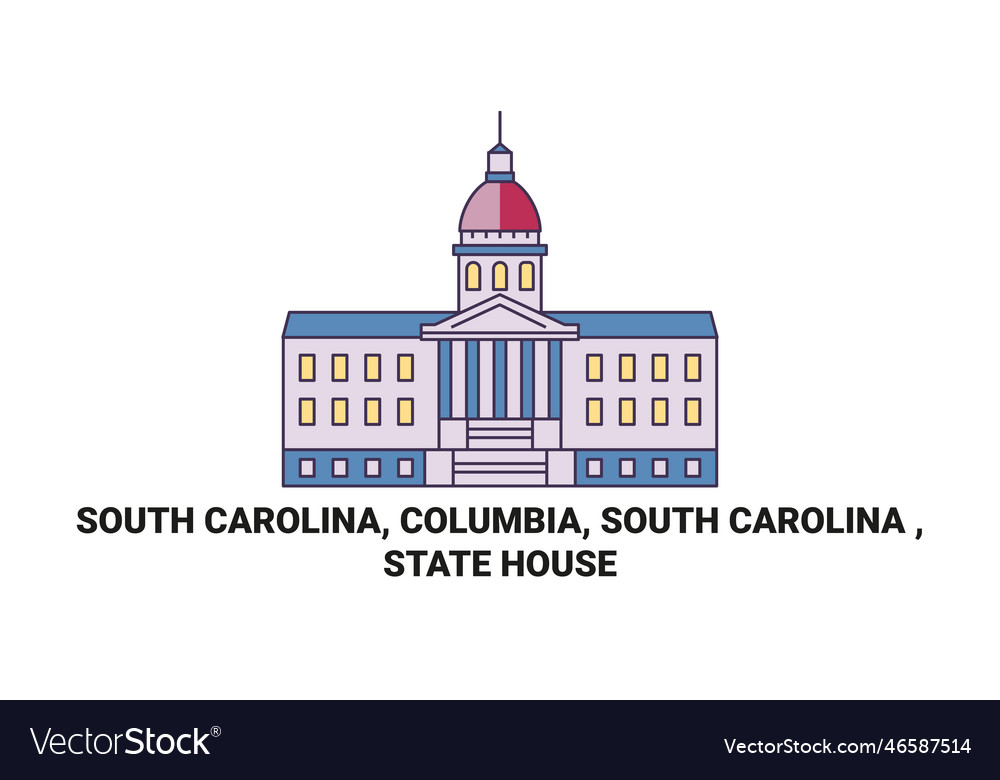 United states south carolina columbia state Vector Image