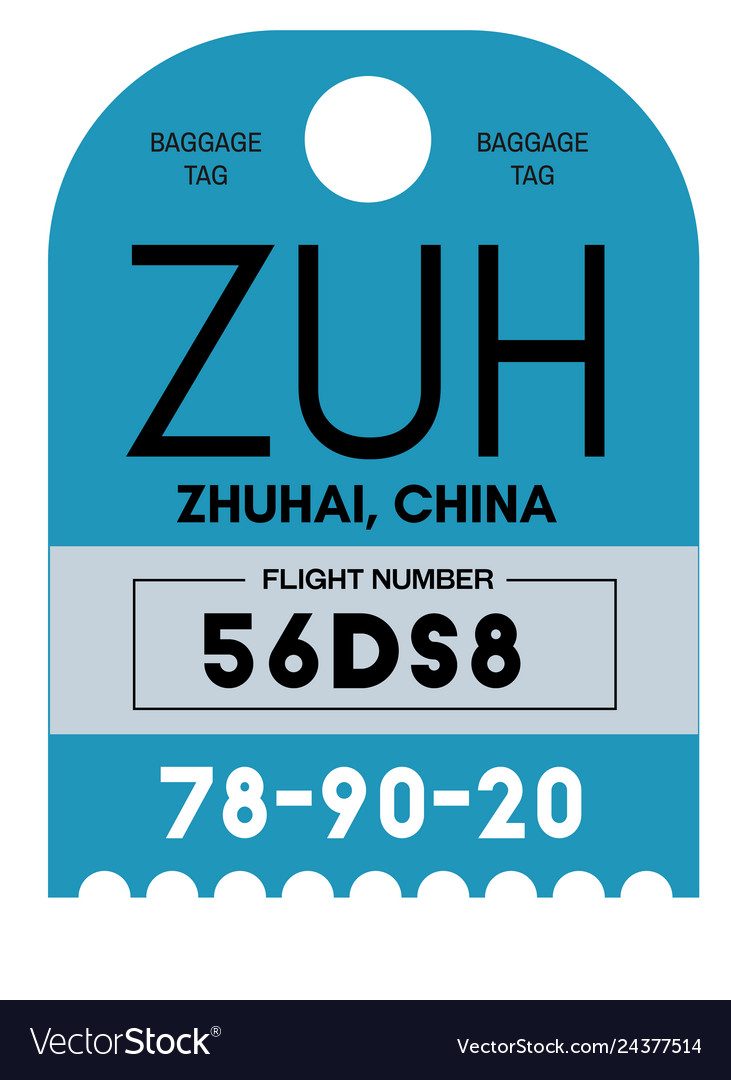 Zhuhai airport luggage tag