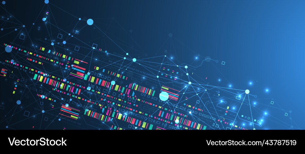 Abstract technology concept with plexus effect Vector Image