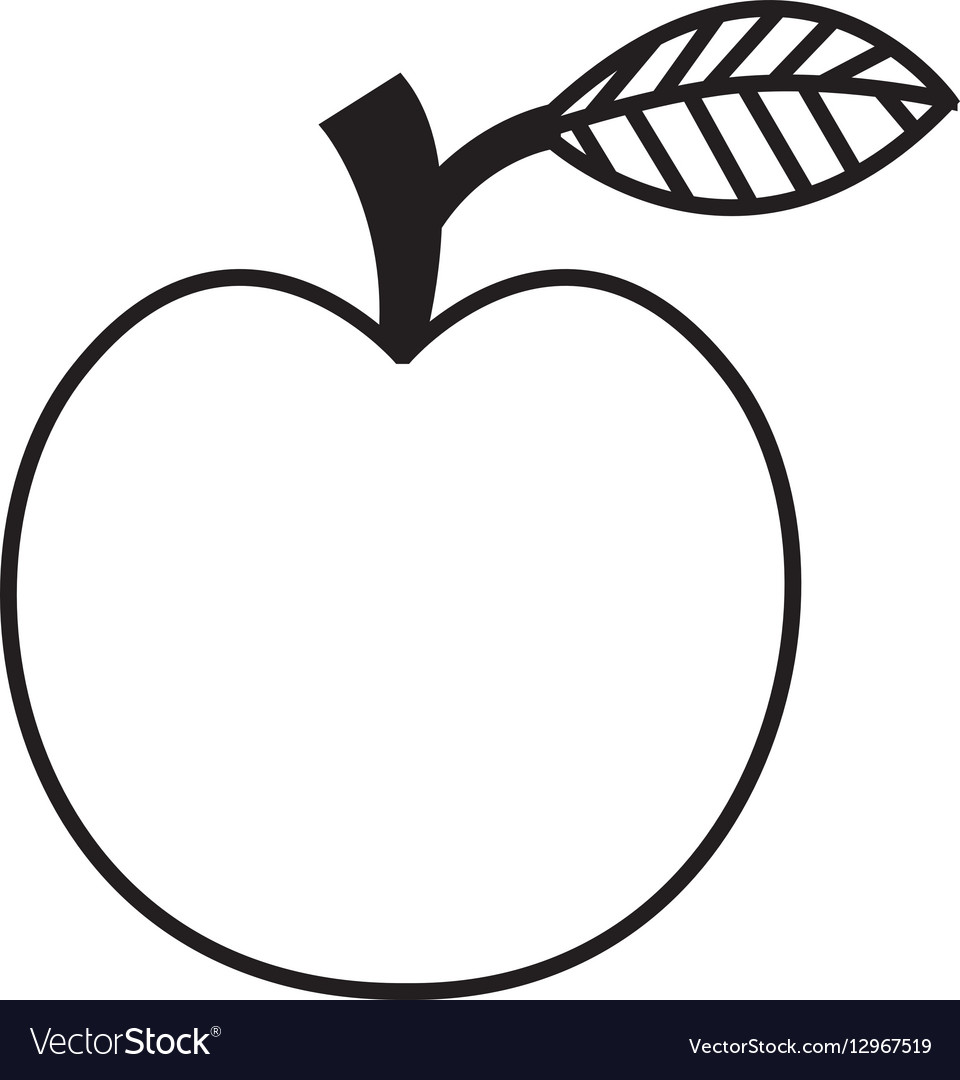 Apple fresh fruit isolated icon