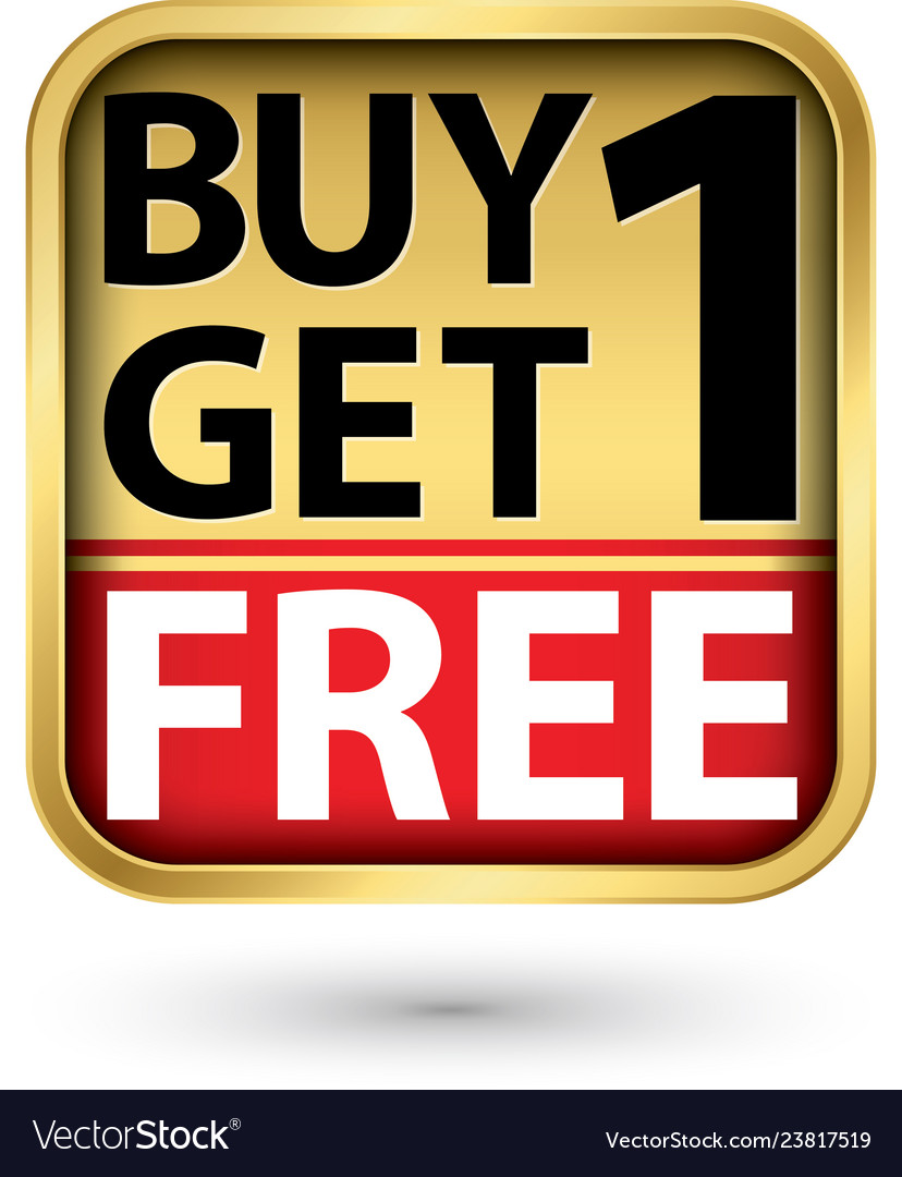 Buy 1 get free golden label with red ribbon