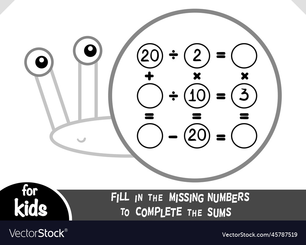 Counting game for preschool children educational