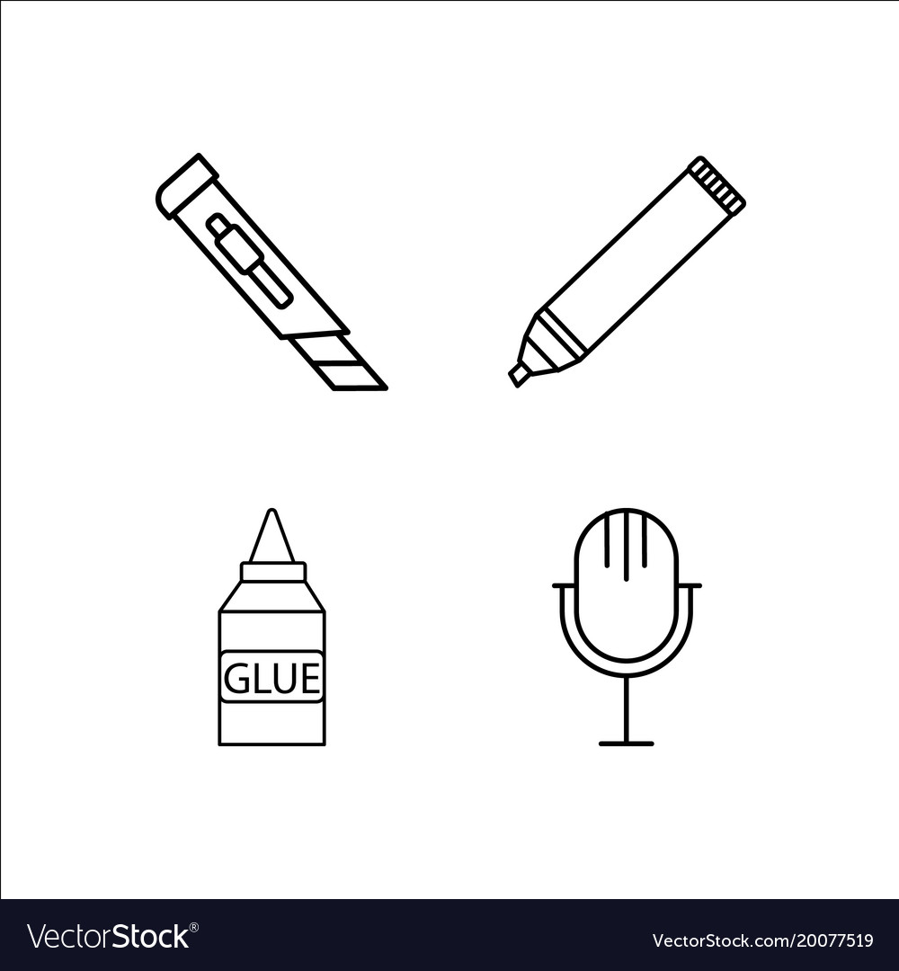 Design and studio simple linear icon setsimple