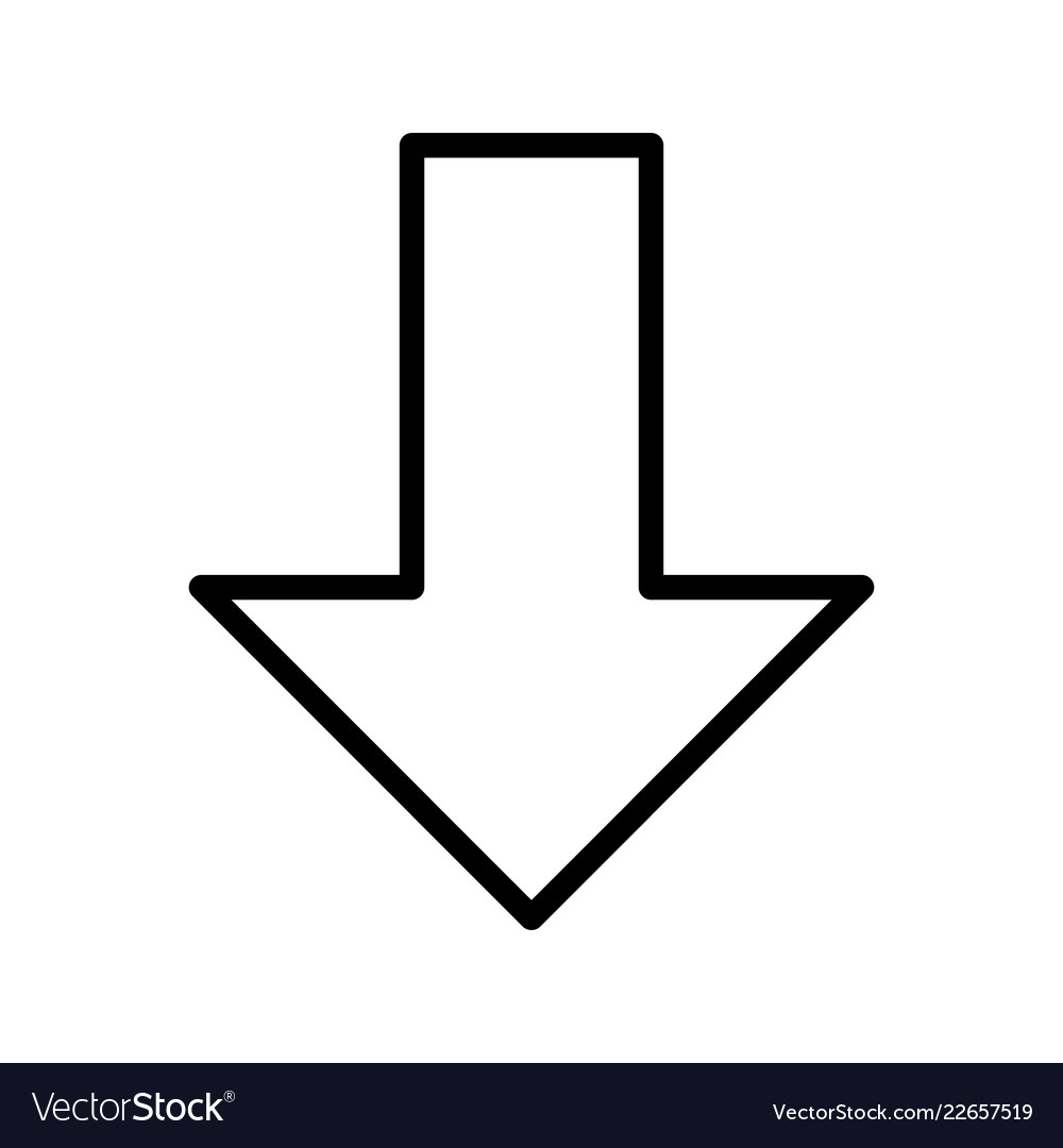 Down arrow basic element icon