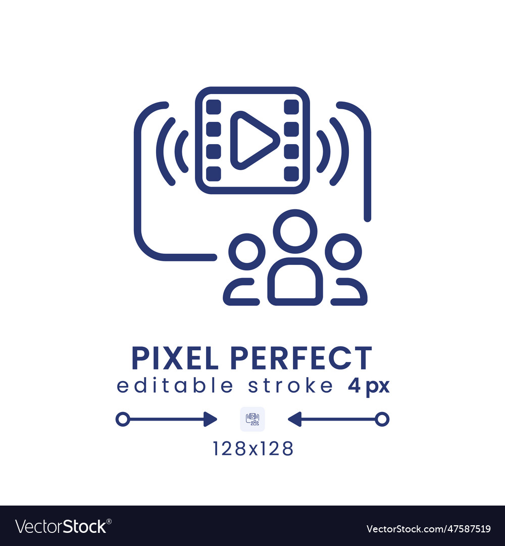 Family-friendly programming linear desktop icon vector image Family-friendly programming linear desktop icon